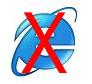 NO! to IE logo