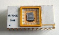 Memory chip showing ther die inside