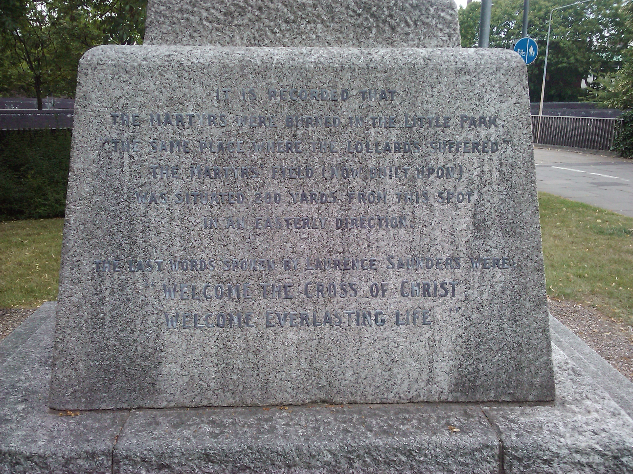 Monument text, face 2
